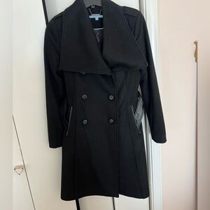 Basic black peacoat